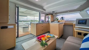 Fountaine Pajot Astrea 42 — saloon and galley