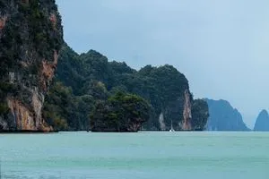 Limestone cliffs of Phang Nga Bay from the water