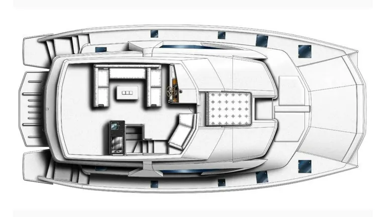 Leopard 51 Se La Vie — flybridge plan Leopard 51 Se La Vie — flybridge plan