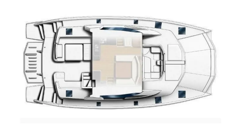 Leopard 51 Se La Vie — cockpit plan Leopard 51 Se La Vie — cockpit plan