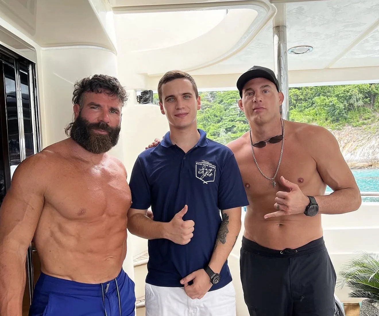 Dan Bilzerian and Mike Swick on board a Horizon Cruises Phuket yacht